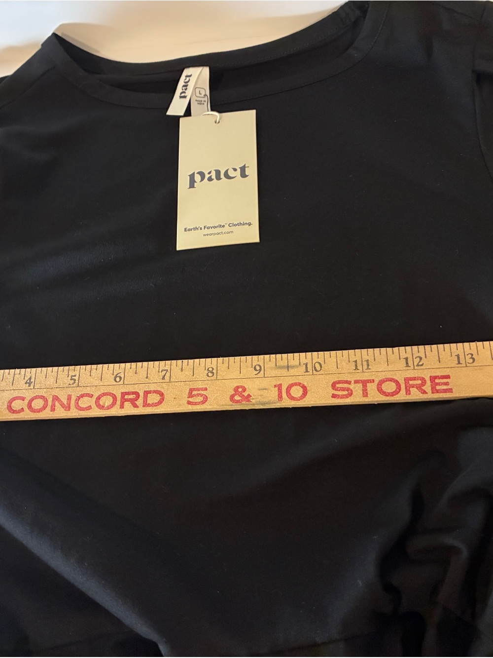 Pact Black Fit & Flare Petal Sleeve Dress NWT - Picture 7 of 7
